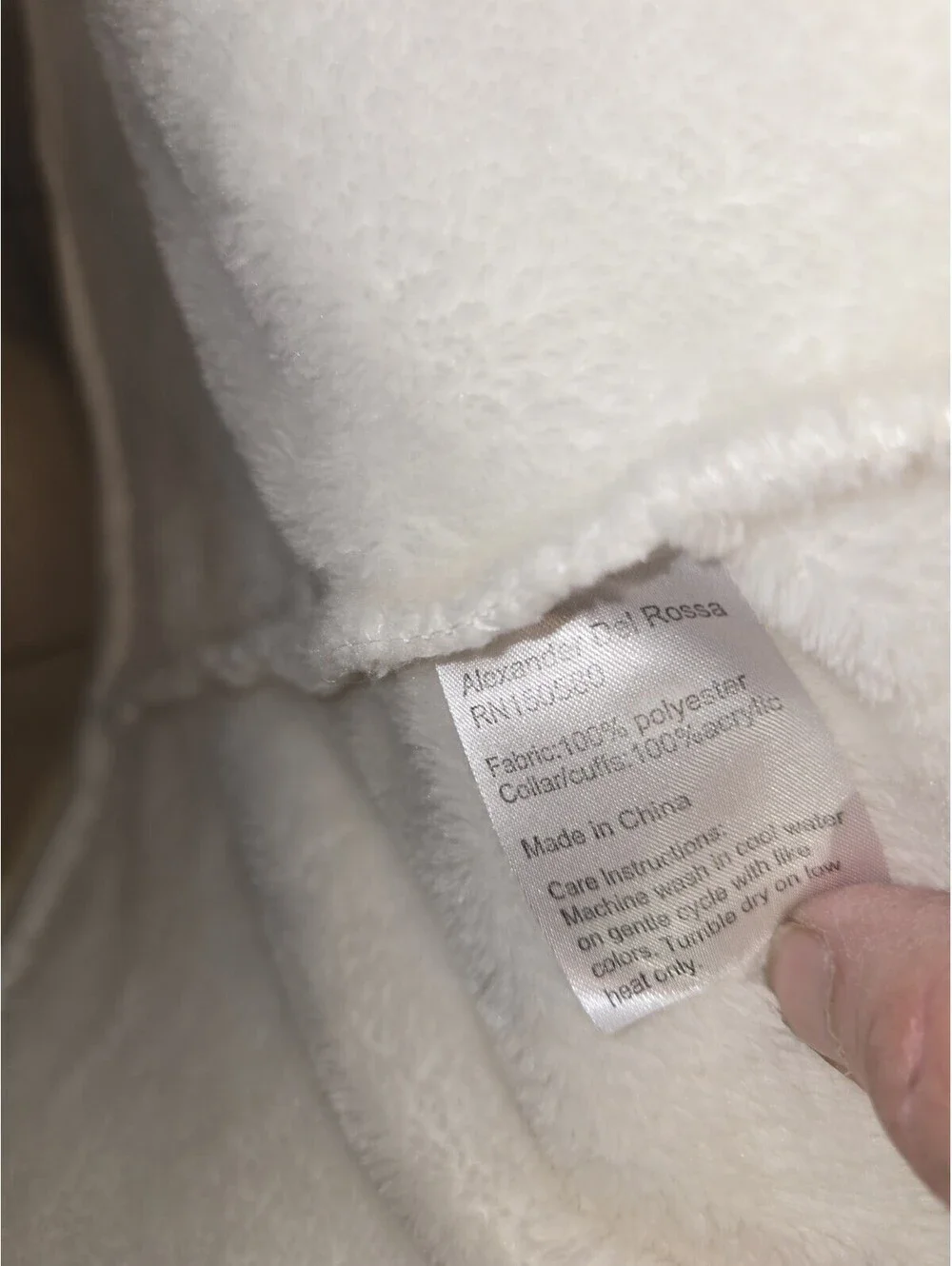 alexander del rossa robe Plush Fleece With Sherpa Trim Hooded W/ears One Size...